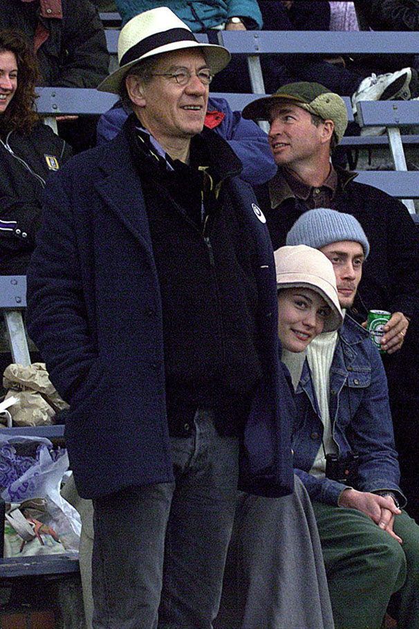 with boyfriend Royston Langdon and Ian McKellen