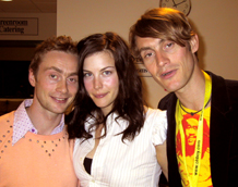 with fiance Royston Langdon and his brother Antony