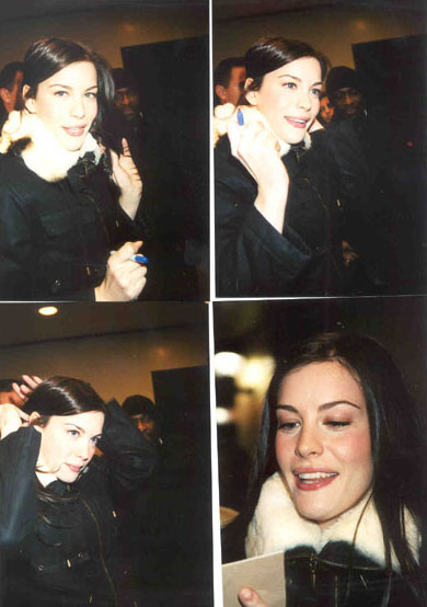 Signing autographs after a guest appearance on 'Good Morning America' New York, December 16th 2003