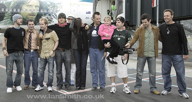 with LOTR cast, Photo by Ian Smith