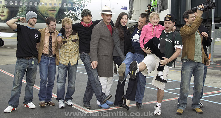 with LOTR cast, Photo by Ian Smith