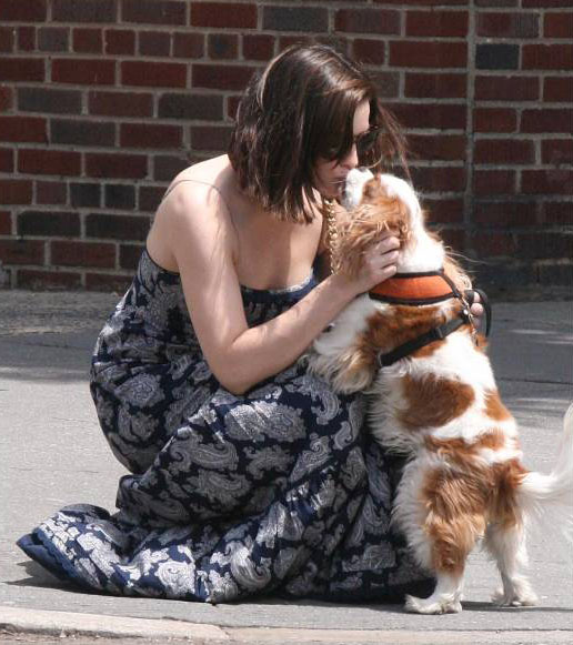 with her dog Neal