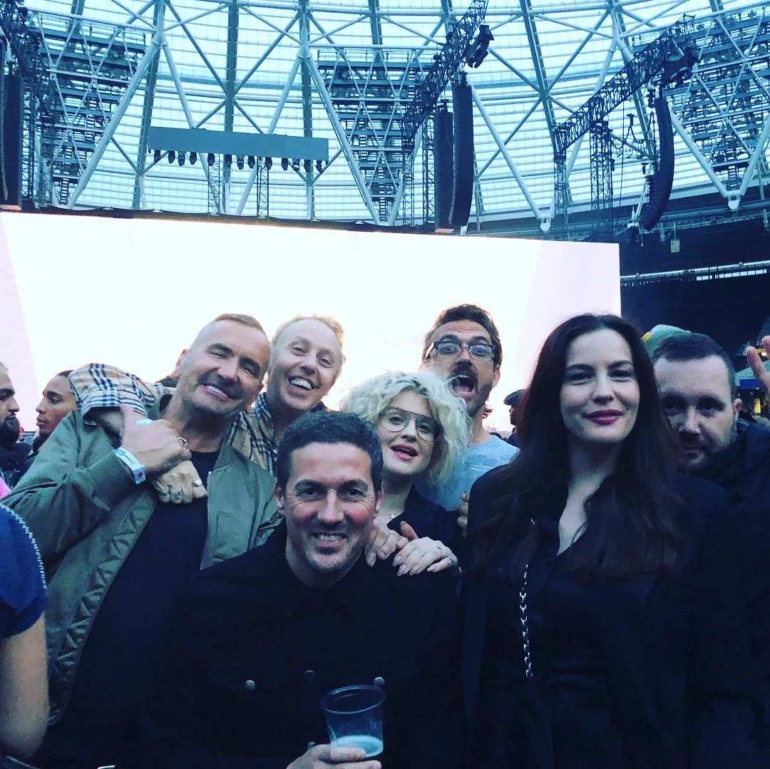 with DJ Fat Tony, James Brown, David Gardner, Kelly Osbourne, Anthony Ussher and Kim Jones, from DJ Fat Tony Instagram