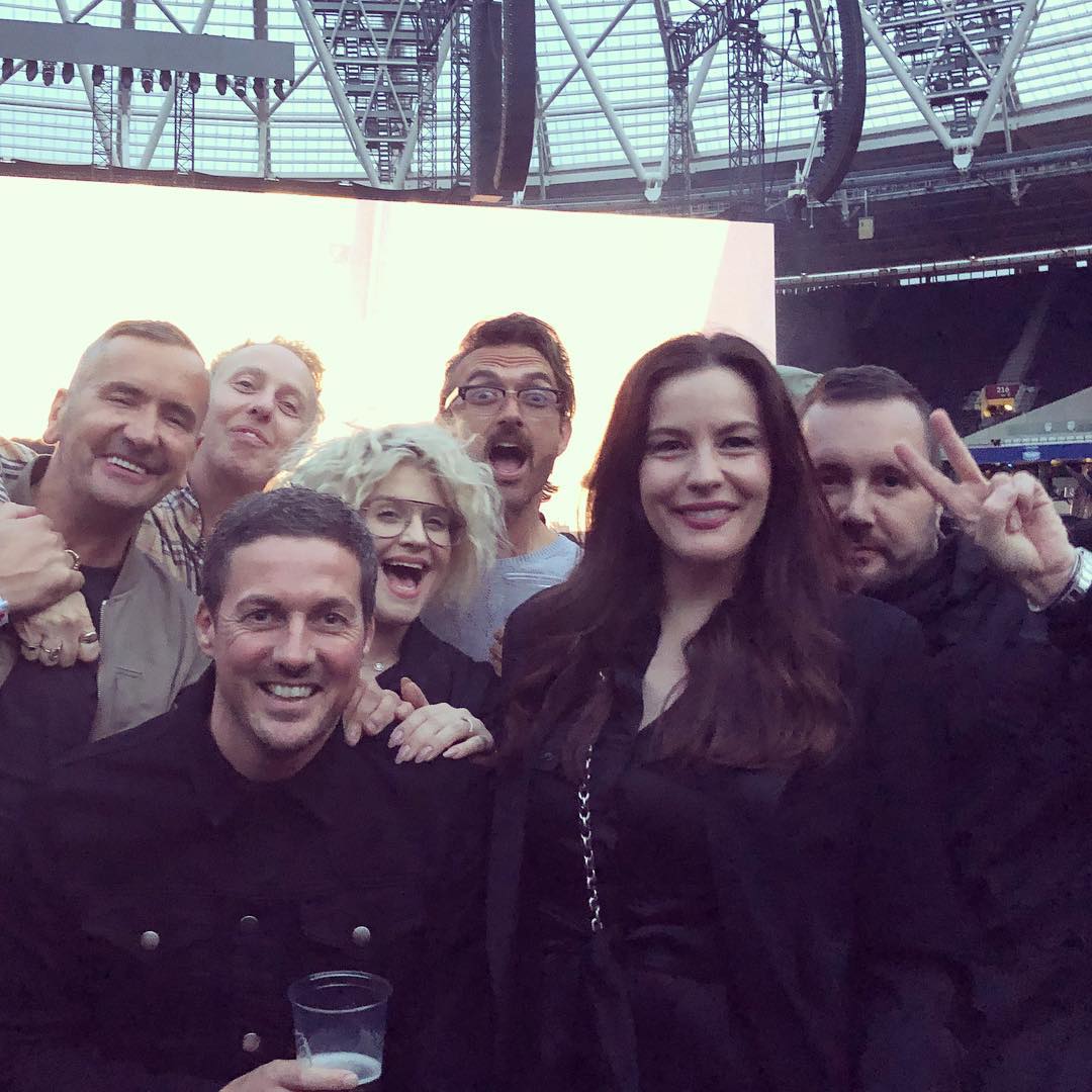 with DJ Fat Tony, James Brown, David Gardner, Kelly Osbourne, Anthony Ussher and Kim Jones, from David Gardner's Instagram
