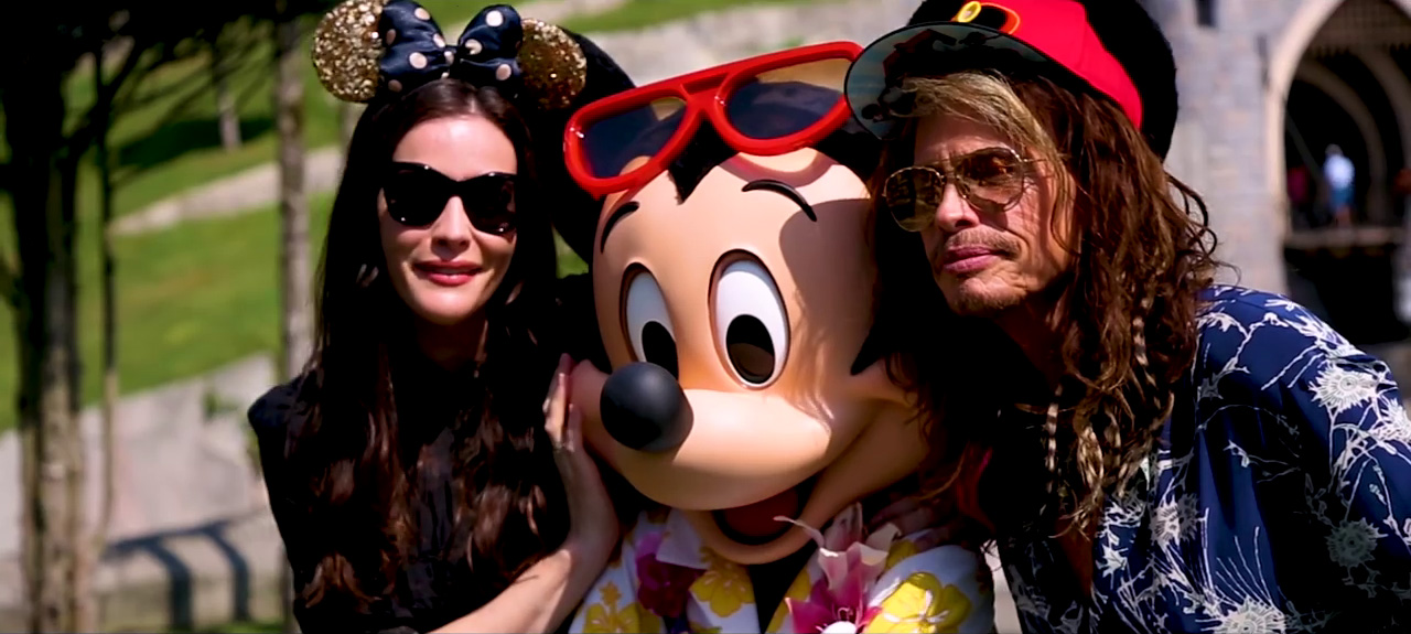 with dad - Steven Tyler .. and Mickey Mouse