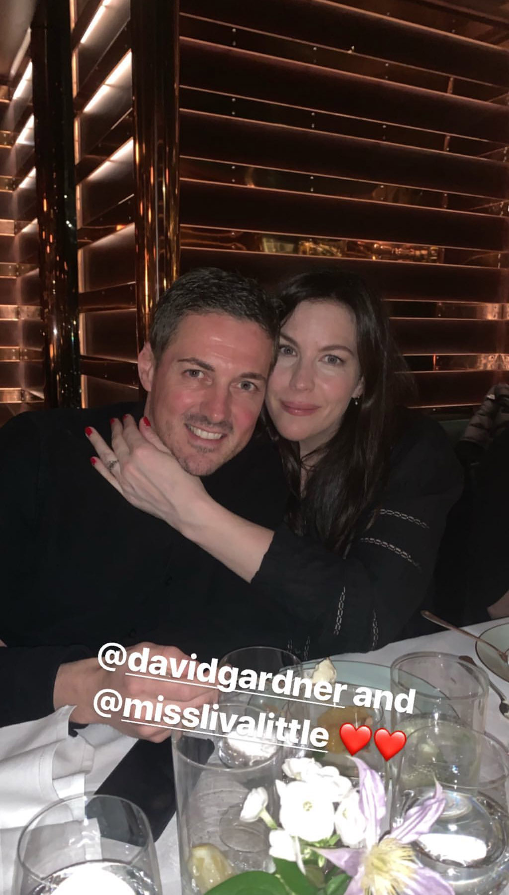 with fiance David Gardner, from Darren Strowger's Instagram