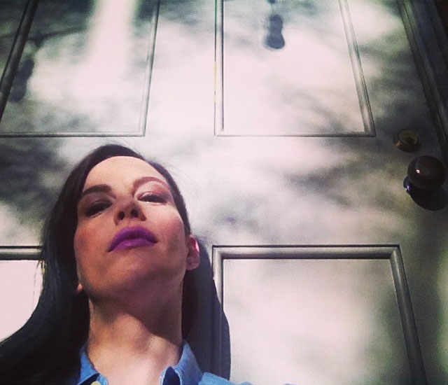 "Thank you @tamahk for the purple lips"