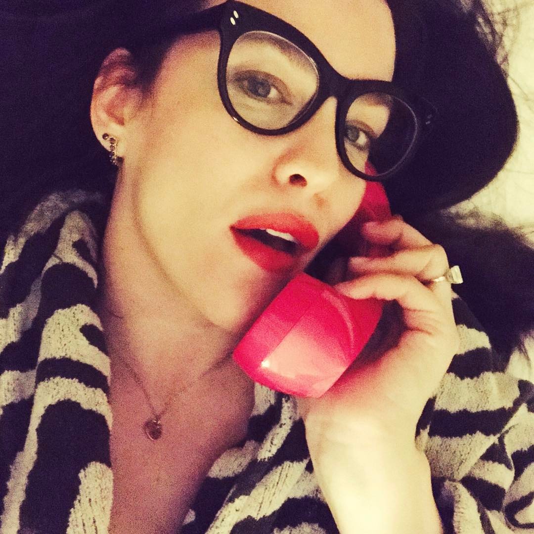 "When love calls you by your name ... Thank you my darling @jamesbrownhair for my new pink phone"