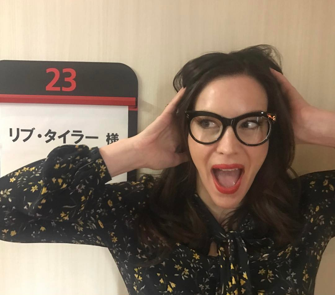 "That says liv tyler in Japanese; Japanese morning tv &#10084;&#65039; @belstaff"