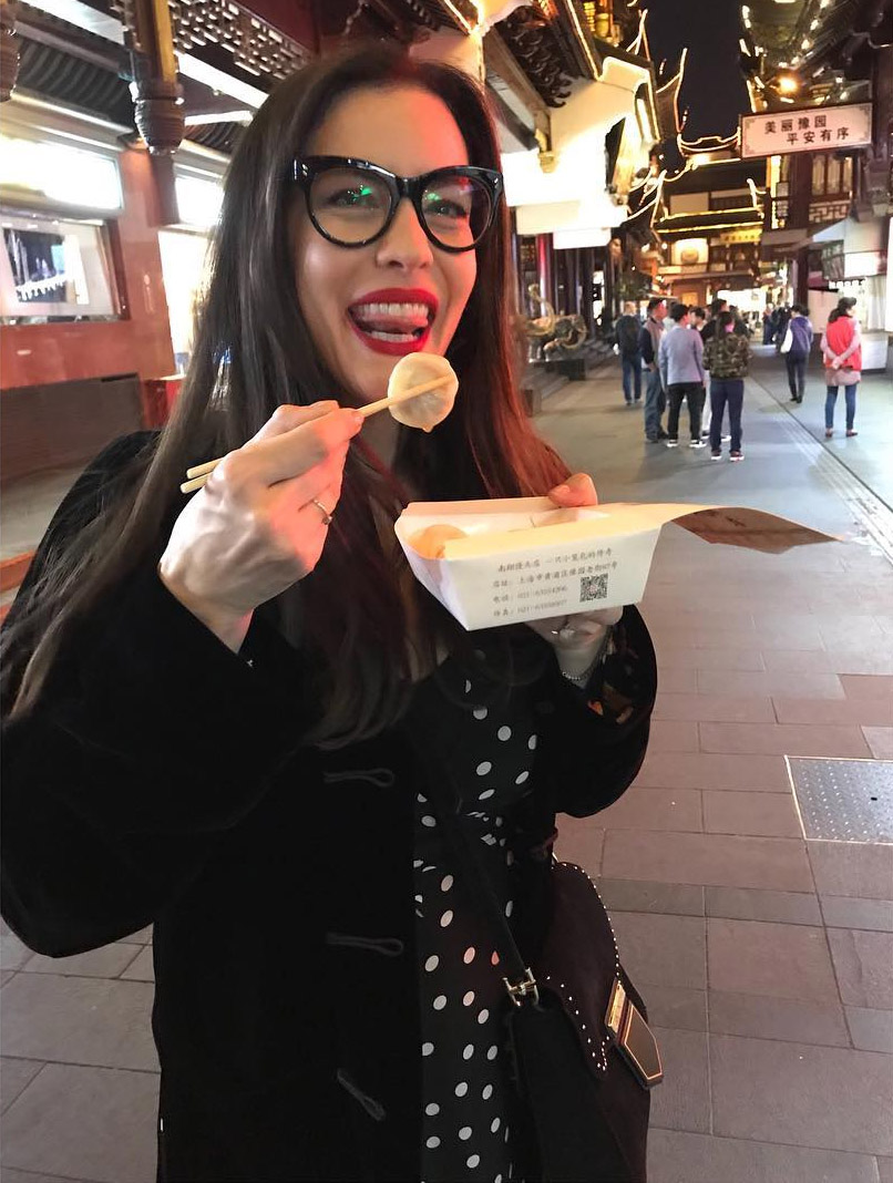 "When in Shanghai !!!! yummmy dumplings !!!!"