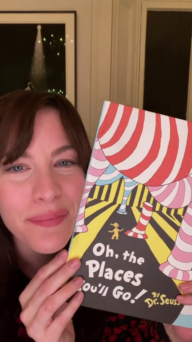 Reading 'Oh, the Places You'll Go' by Dr Seuss, for 'Save The Chirdren' charity