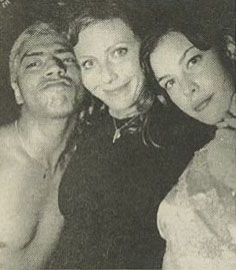 with John Galliano and mom Bebe Buell