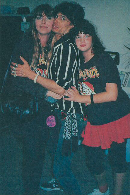 With mom Bebe Buell and dad Steven Tyler