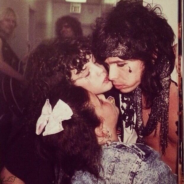 with sister Mia and dad Steven Tyler
