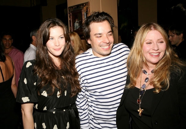 with Jimmy Fallon and mom Bebe Buell