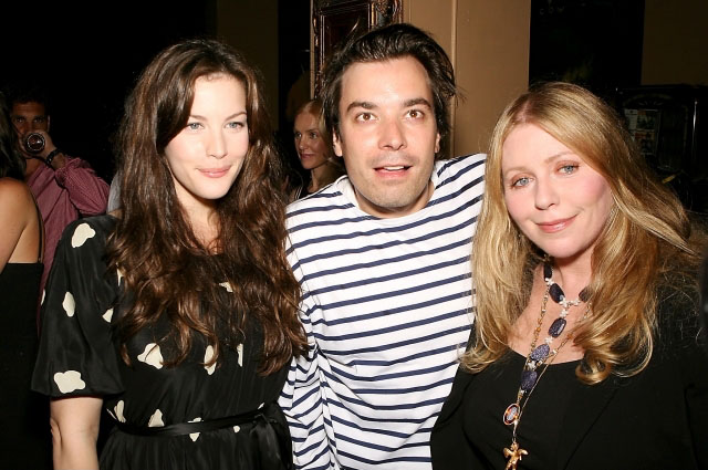 with Jimmy Fallon and mom Bebe Buell