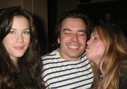 with Jimmy Fallon and mom Bebe Buell
