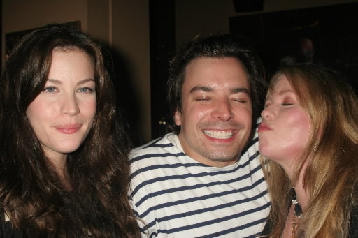 with Jimmy Fallon and mom Bebe Buell