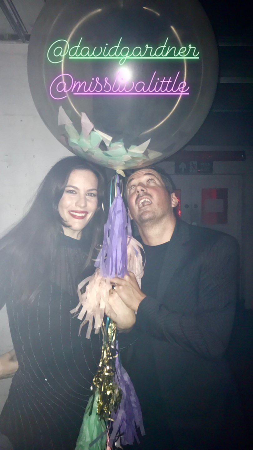 with fiance David Gardner, from Helena Christensen's Instagram