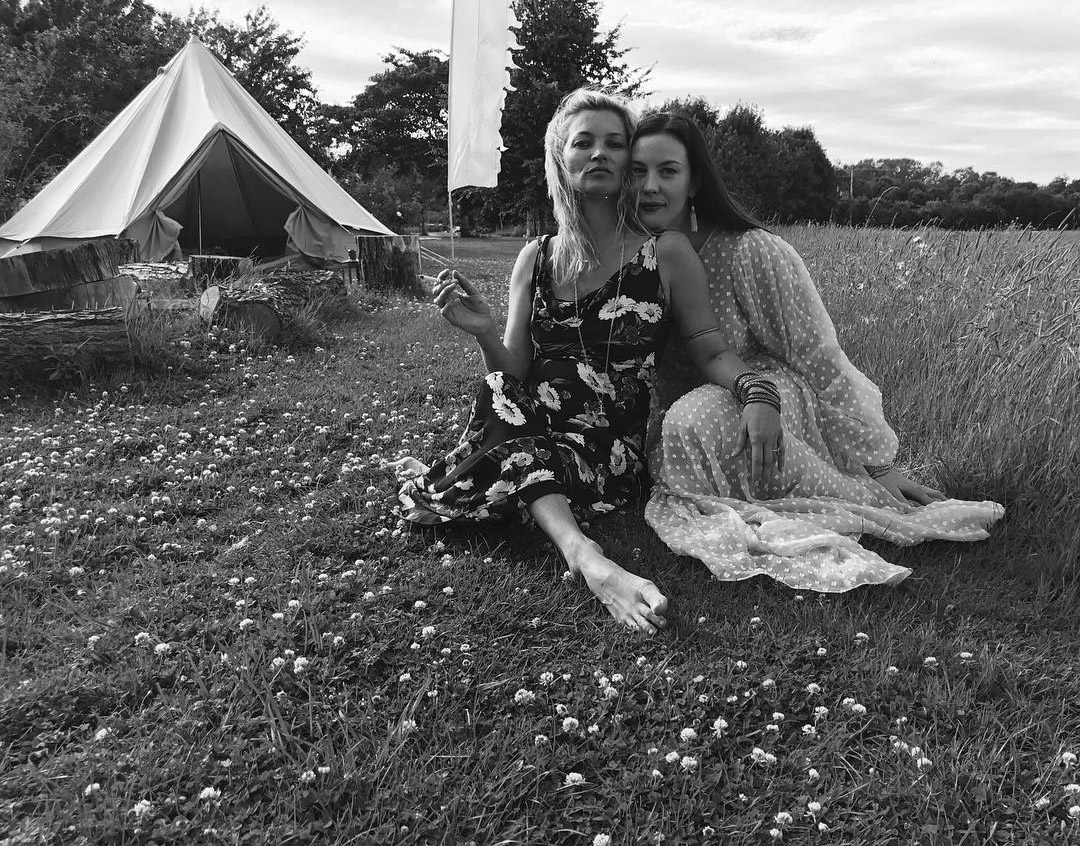 with Kate Moss, from Liv's Instagram: "Blessed for 25 years of friendship. love my girl friends !!!!!"