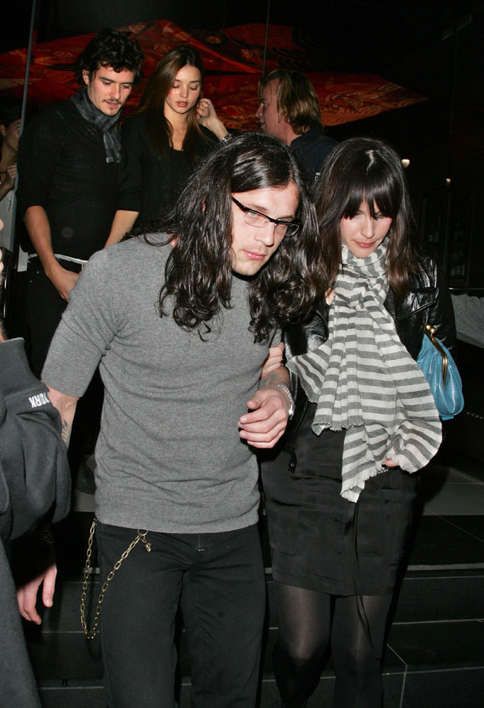 with Nathan Followill, Orlando Bloom and Miranda Kerr