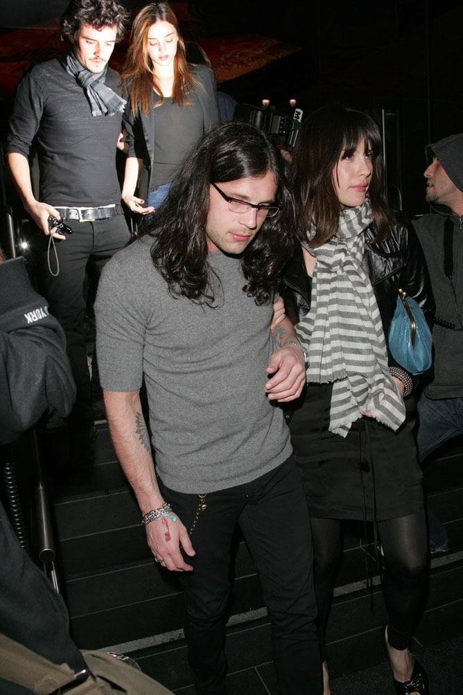with Nathan Followill, Orlando Bloom and Miranda Kerr