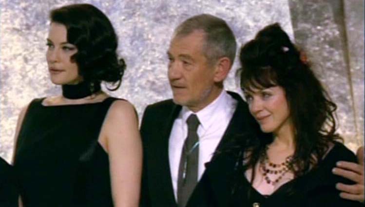 with Ian McKellen and Fran Walsh - at Oscars 2004