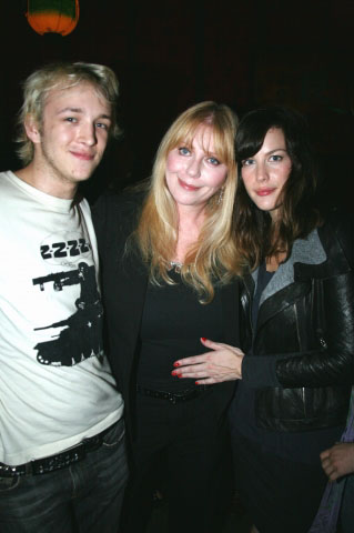 with Liam McMullan and mom Bebe Buell