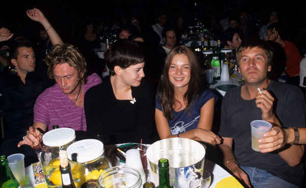 with boyfriend Royston Langdon and Kate Moss
