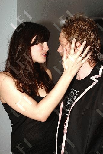 with husband Royston Langdon - at Launch party of Burberry Brit fragrance, New York, September 18th 2003