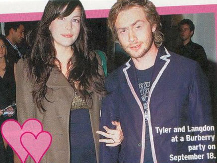 with husband Royston Langdon - at Launch party of Burberry Brit fragrance, New York, September 18th 2003