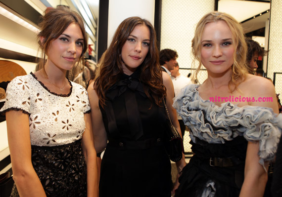 with Alexa Chung and Diane Kruger