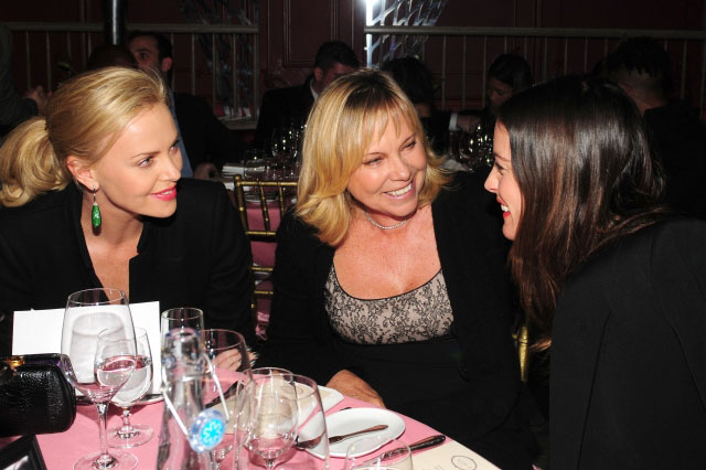 with Charlize Theron and her mom Gerda