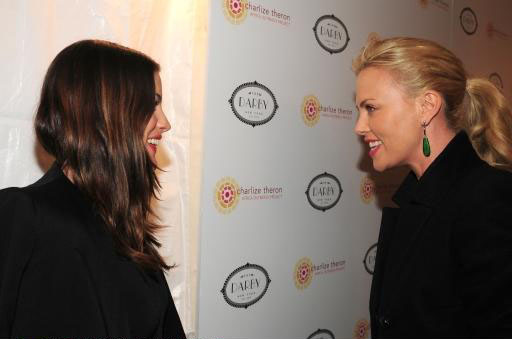 with Charlize Theron