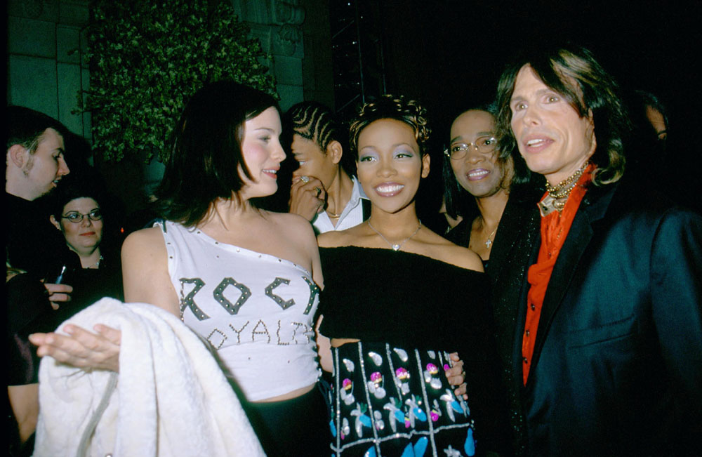 with Monica Arnold and dad Steven Tyler
