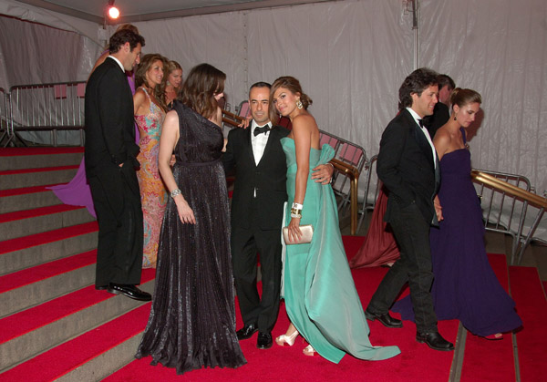 with Francisco Costa and Eva Mendes