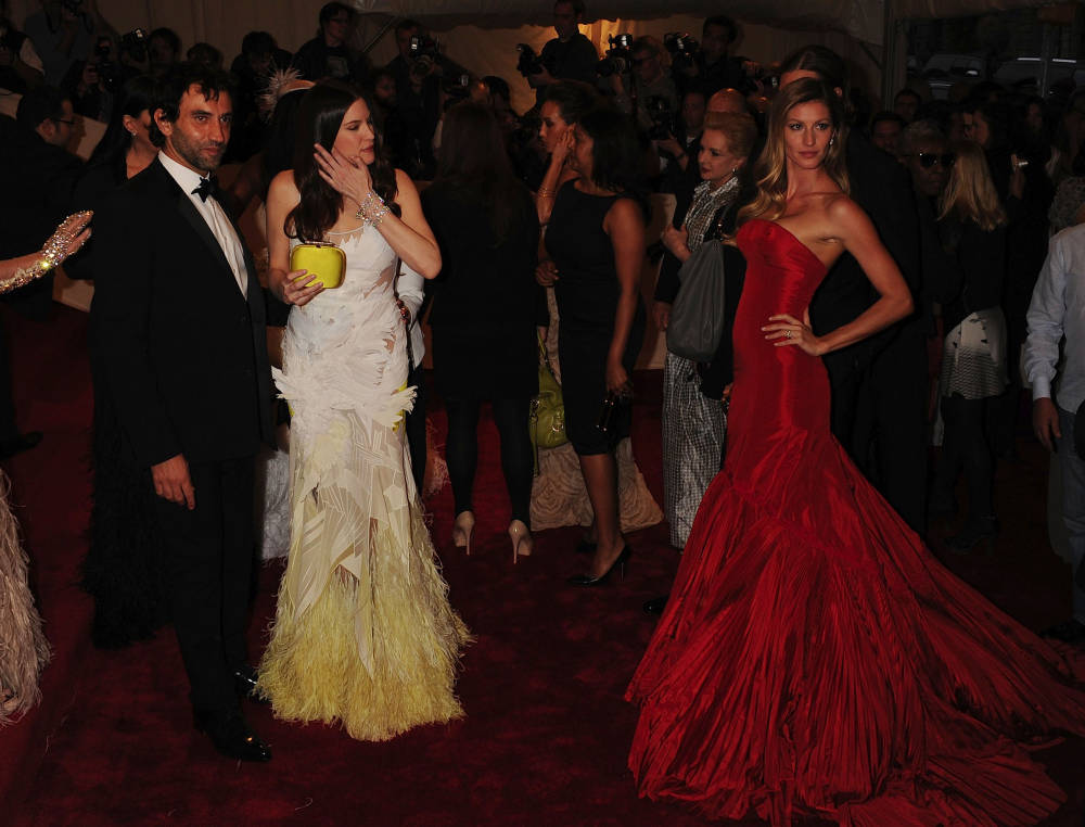 with Riccardo Tisci and Gisele Bundchen