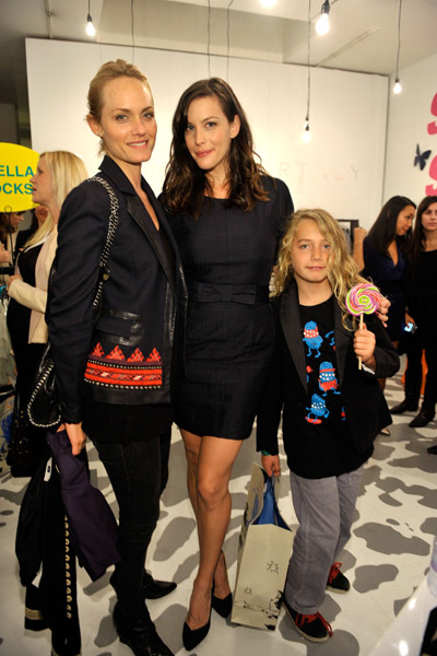 with Amber Valletta and her son Auden