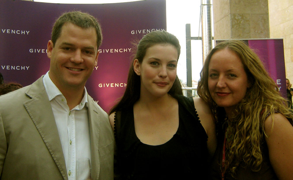 with journalist Elena SolinÃ­s and her brother Carlos -  PR Manager of Givenchy Spain (Photo courtesy of Elena SolinÃ­s)
