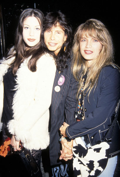 with dad Steven Tyler and his wife Teresa Barrick