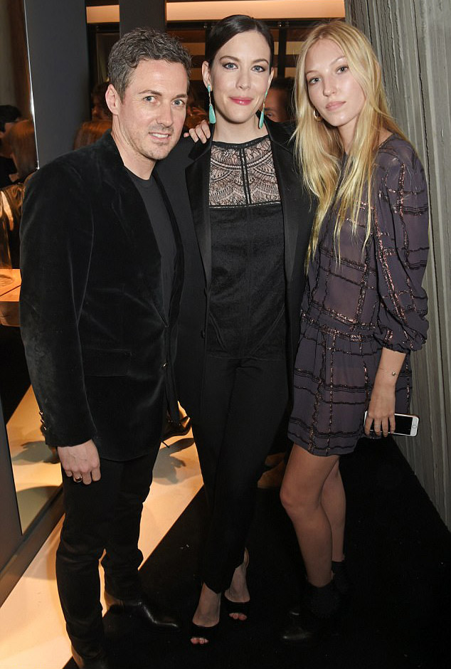 with fiance David Gardner and Ella Richards