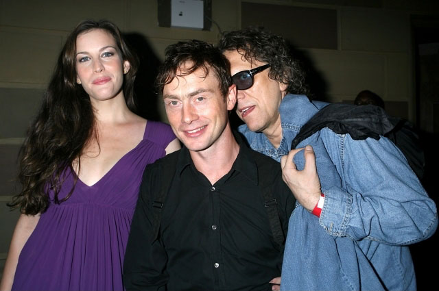 with husband Royston Langdon and Mick Rock