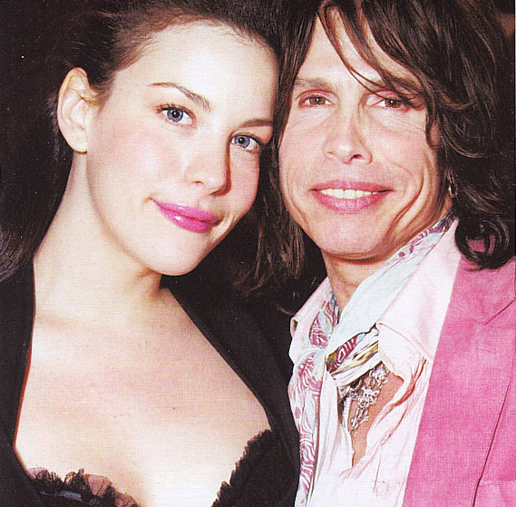 with dad Steven Tyler - at pre Oscars 2004 party