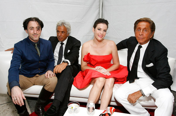 with Alan Cumming, Giancarlo Giamette and Valentino Garavani