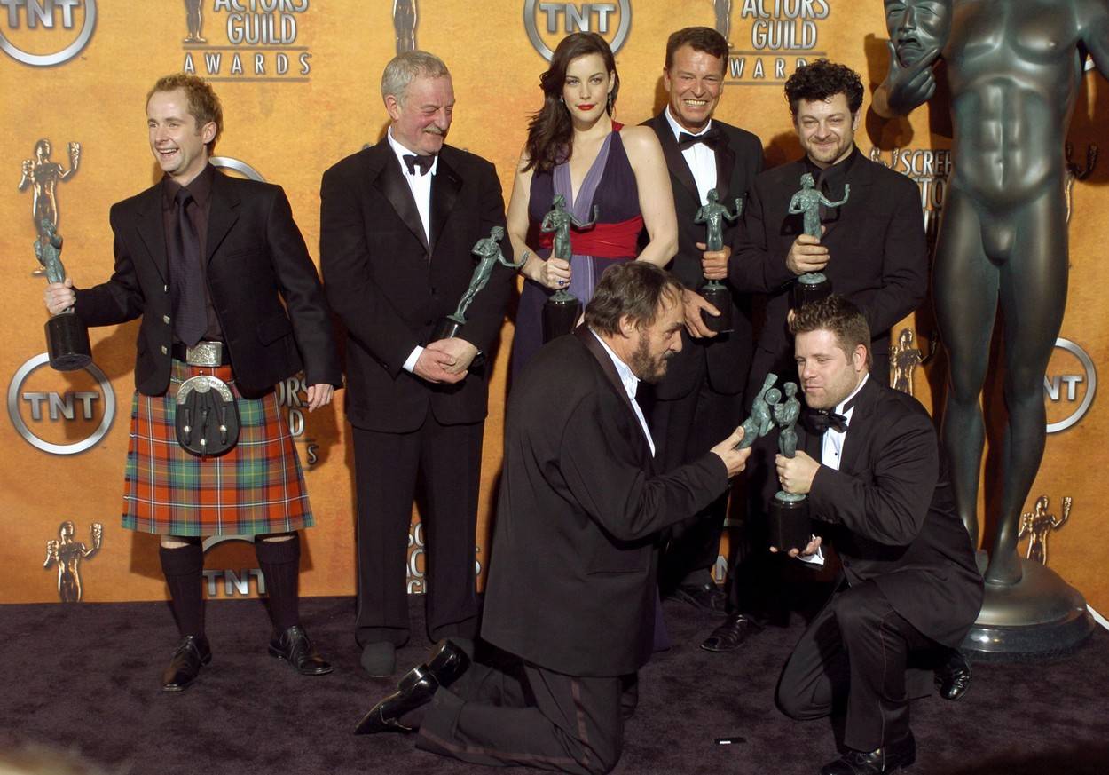 with LOTR cast and crew - at Screen Actors Guild Awards, LA, February 22nd 2004