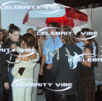 with Summer Phoenix - at Stella Mccartney's store opening, New York, September 20th 2002
