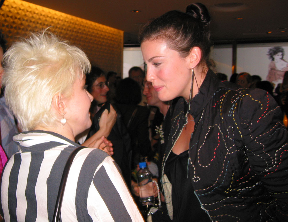 with Cindy Lauper - at Stella Mccartney's store opening, New York, September 20th 2002