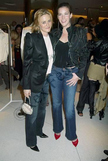 with Alicia Silverstone - at Stella Mccartney's store opening, New York, September 20th 2002