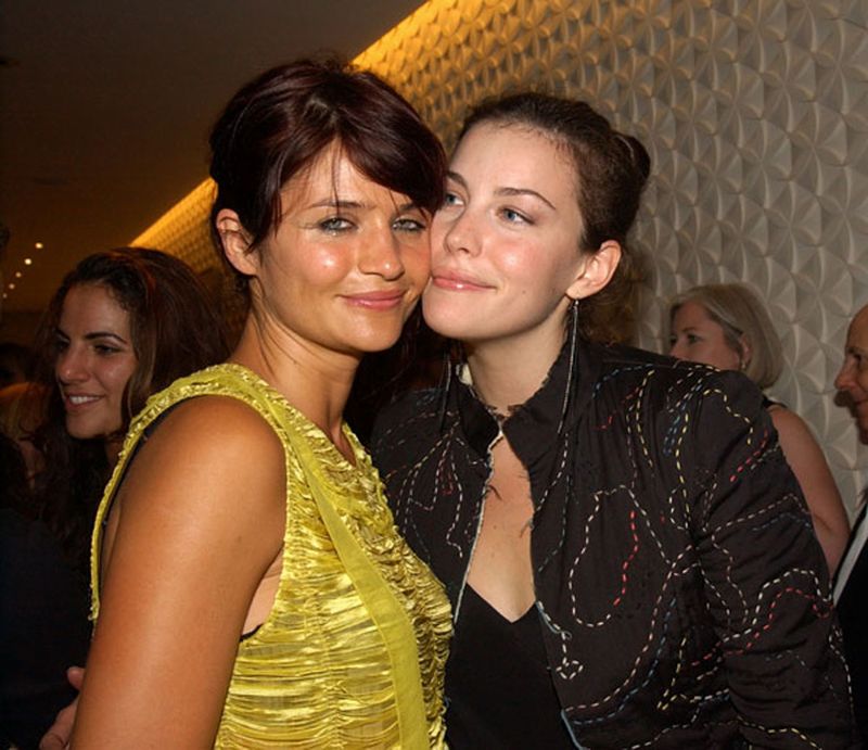 with Helena Christensen - at Stella Mccartney's store opening, New York, September 20th 2002