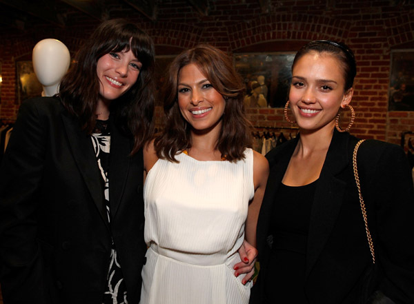 with Eva Mendes and Jessica Alba